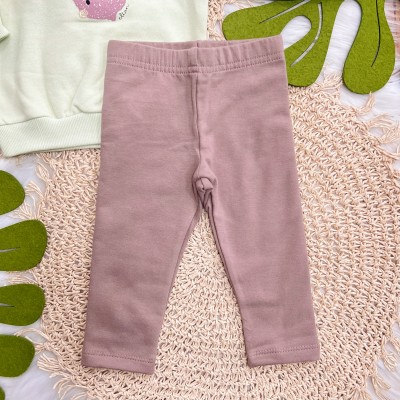  Conj. Casaco de Moletom Nóz Bebê e Calça Legging - Verde e Marrom